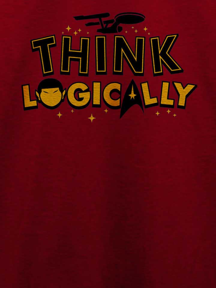 think-logically-spock-t-shirt bordeaux 4