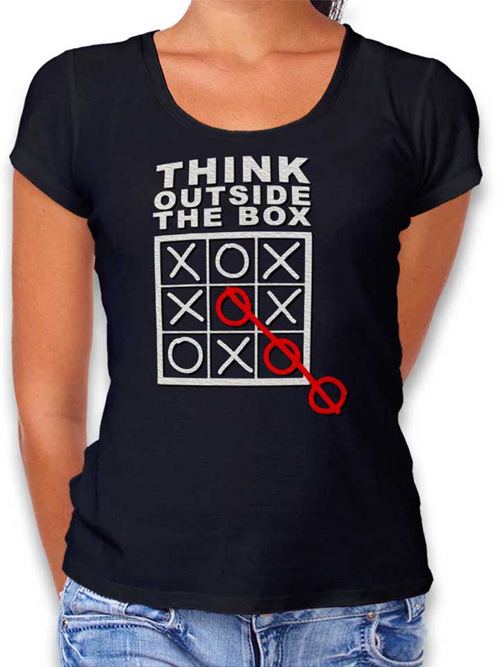 think-outside-the-box-damen-t-shirt schwarz 1