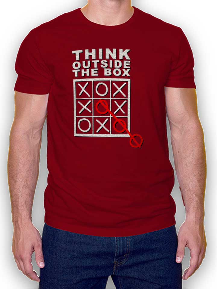Think Outside The Box T-Shirt bordeaux L