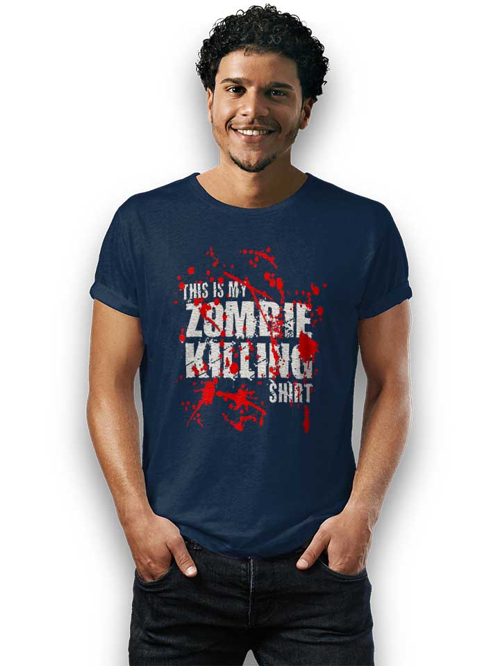 this-is-my-zombie-killing-shirt-t-shirt dunkelblau 2