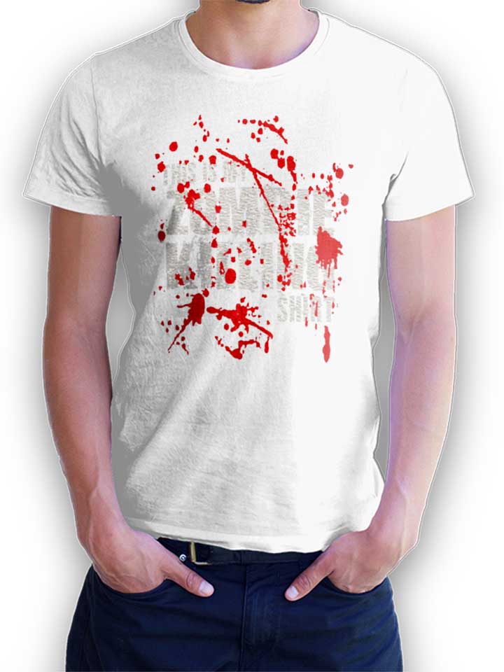 This Is My Zombie Killing Shirt Kinder T-Shirt weiss 110...