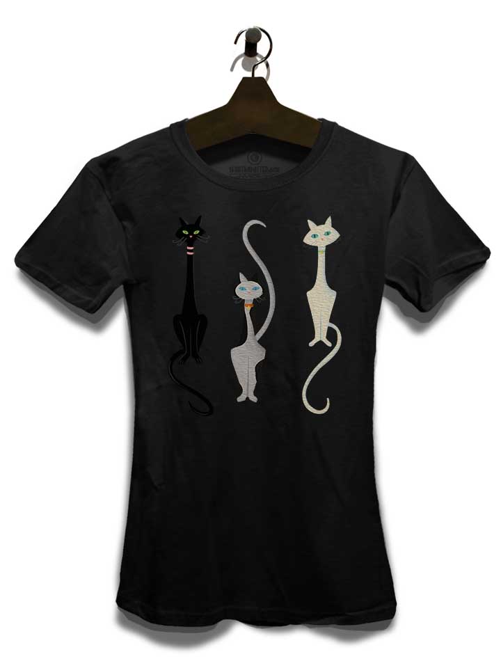 three-cats-damen-t-shirt schwarz 3