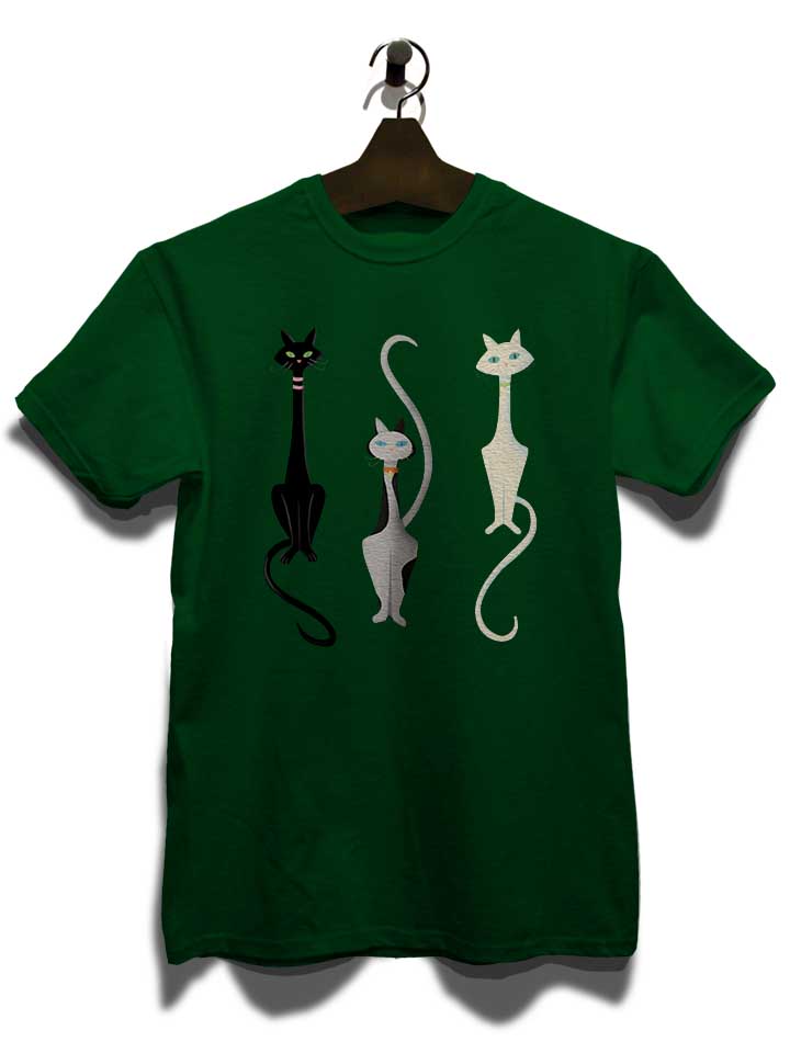 three-cats-t-shirt dunkelgruen 3