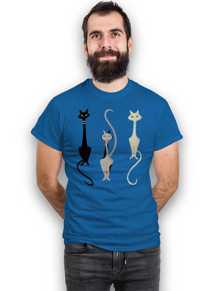 three-cats-t-shirt royal 2