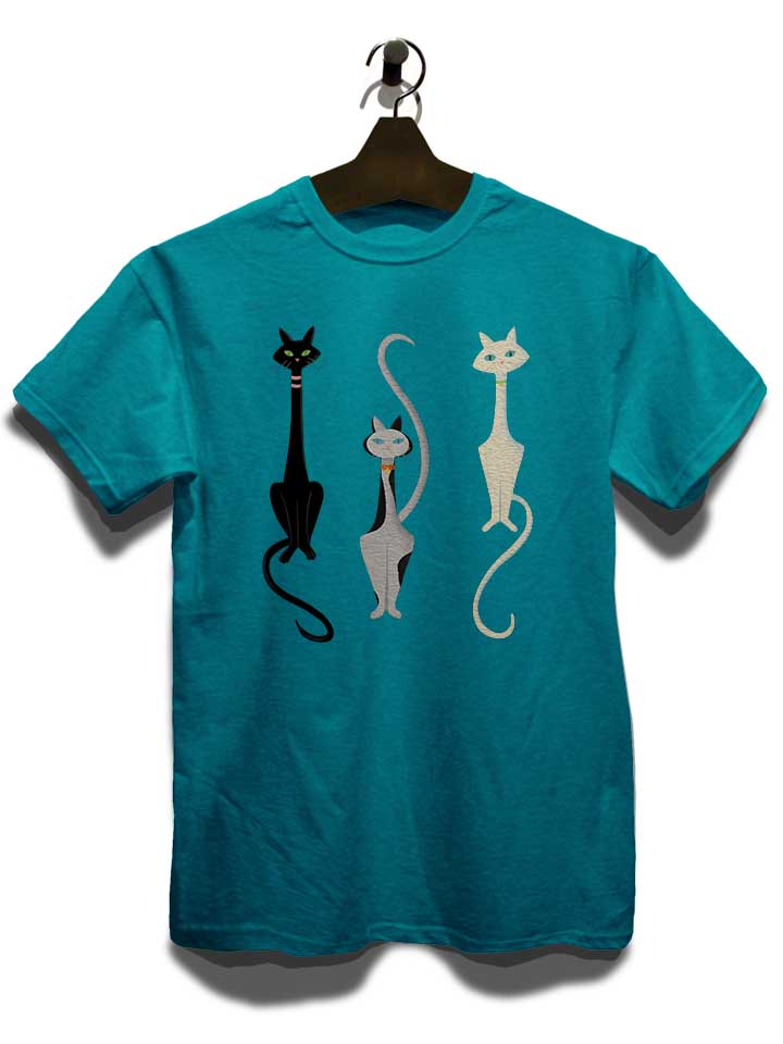 three-cats-t-shirt tuerkis 3