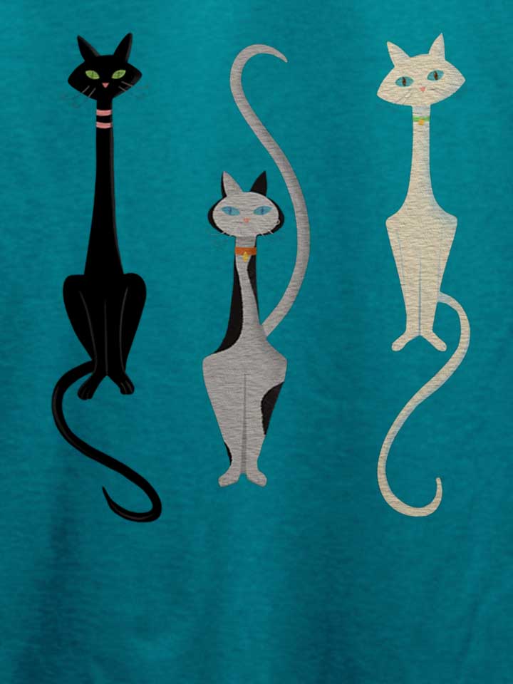 three-cats-t-shirt tuerkis 4