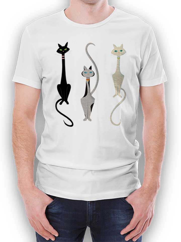 Three Cats T-Shirt weiss L