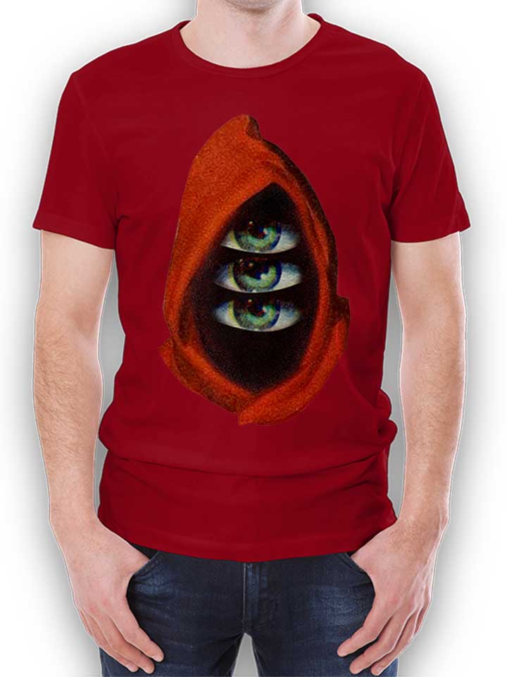 three-eyed-druid-t-shirt bordeaux 1