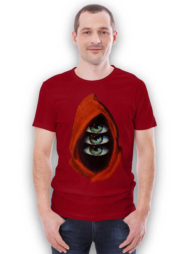 three-eyed-druid-t-shirt bordeaux 2
