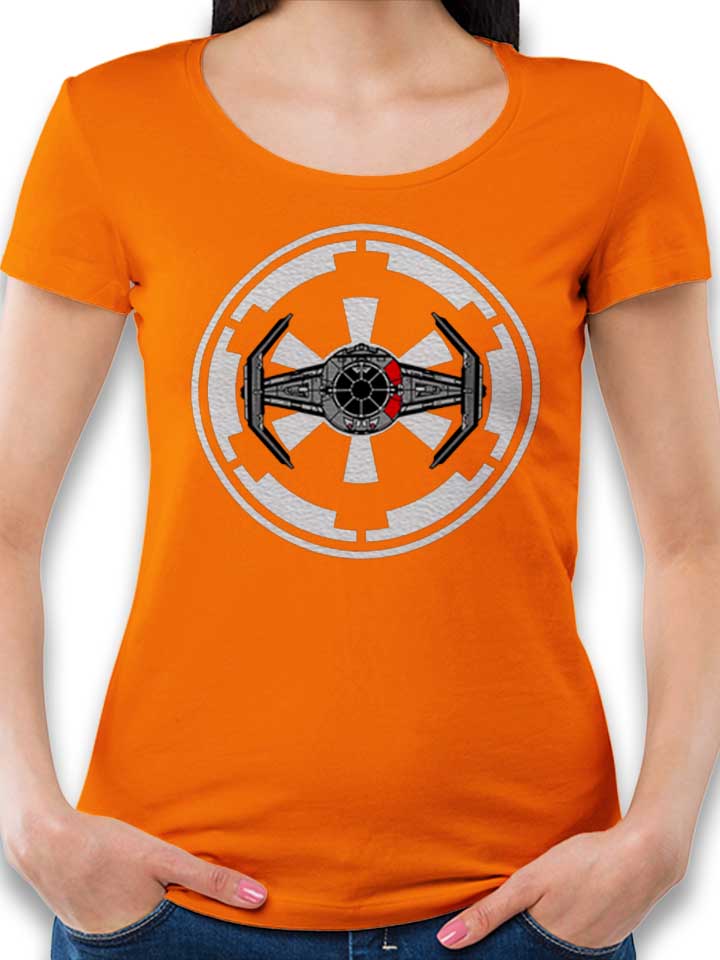 Tie Fighter Damen T-Shirt orange L
