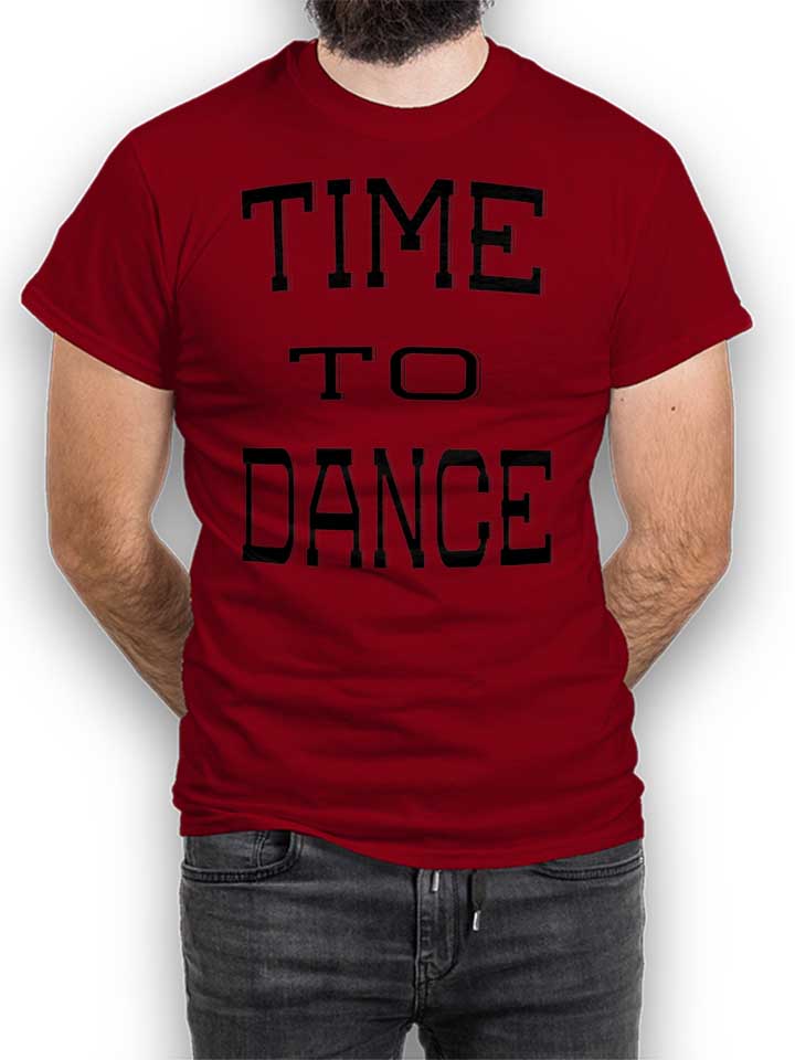 Time To Dance Camiseta burdeos L
