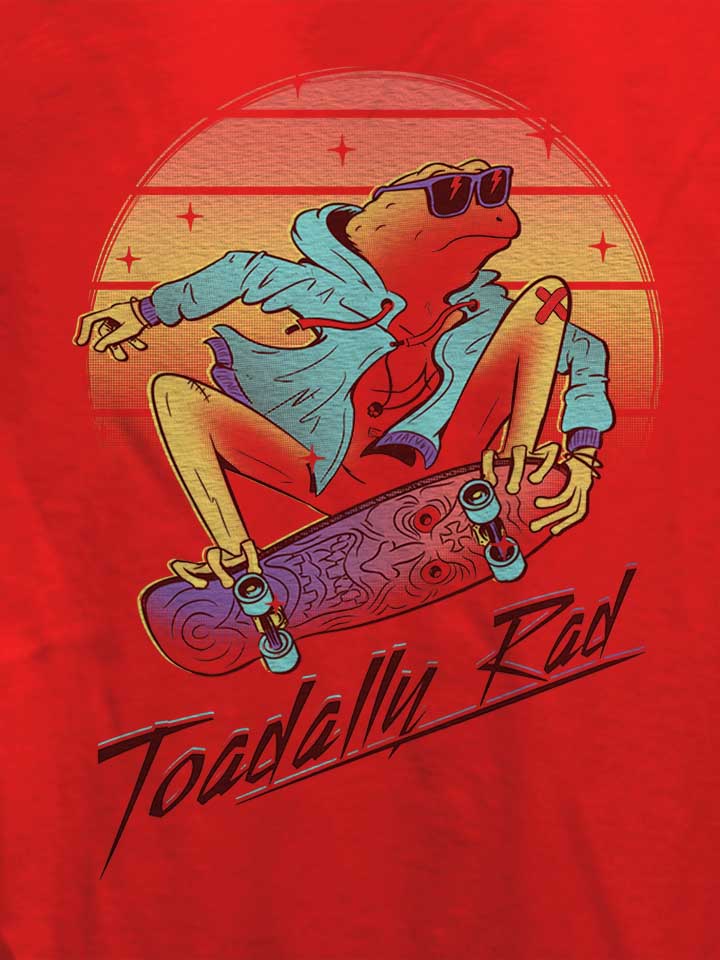 toadally-rad-slkateboard-frog-02-damen-t-shirt rot 4
