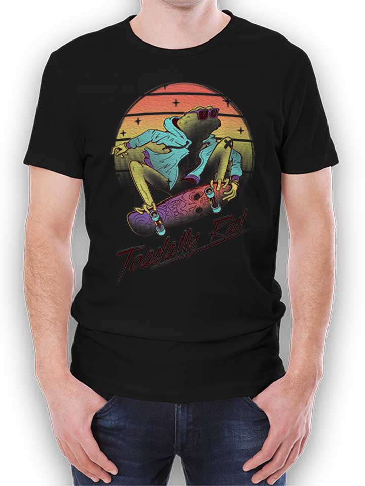 Toadally Rad Slkateboard Frog 02 T-Shirt schwarz L