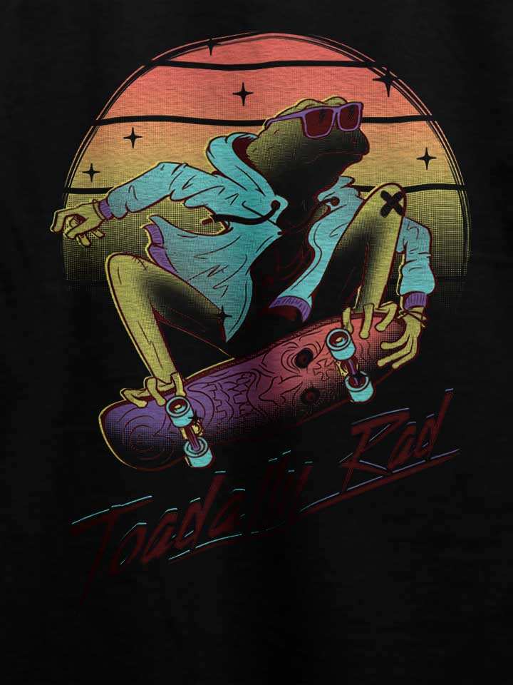 toadally-rad-slkateboard-frog-02-t-shirt schwarz 4