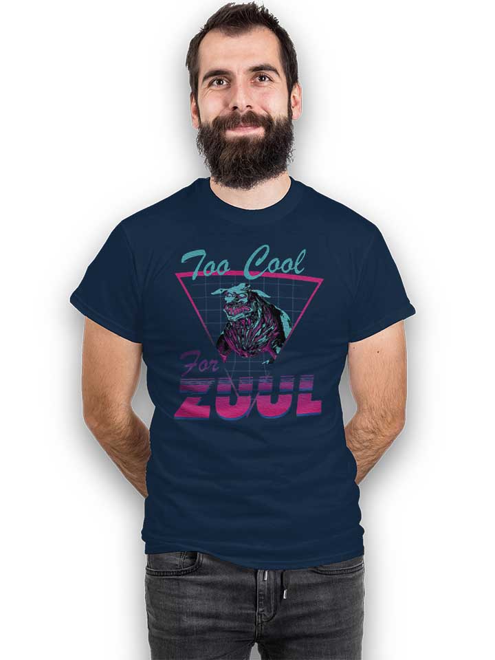 too-cool-for-zuul-t-shirt dunkelblau 2