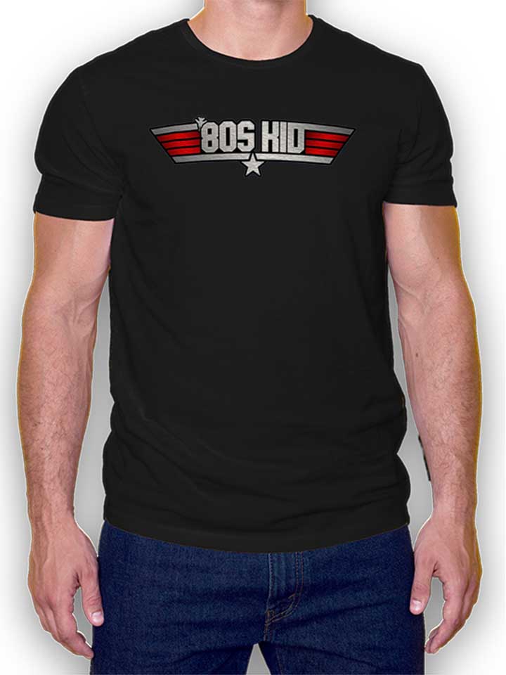 Top Gun 80S Kid Camiseta negro L