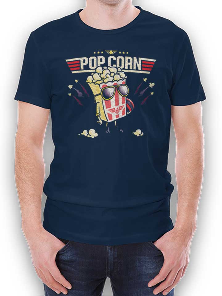Top Pop Corn Gun T-Shirt blu-oltemare L