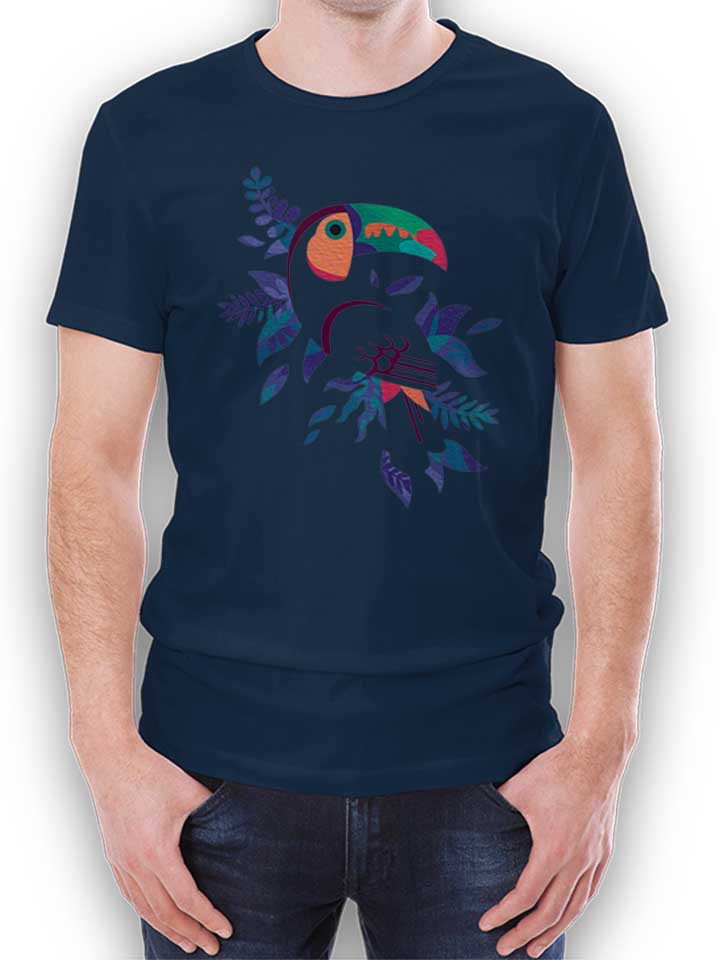toucan-silhouette-t-shirt dunkelblau 1
