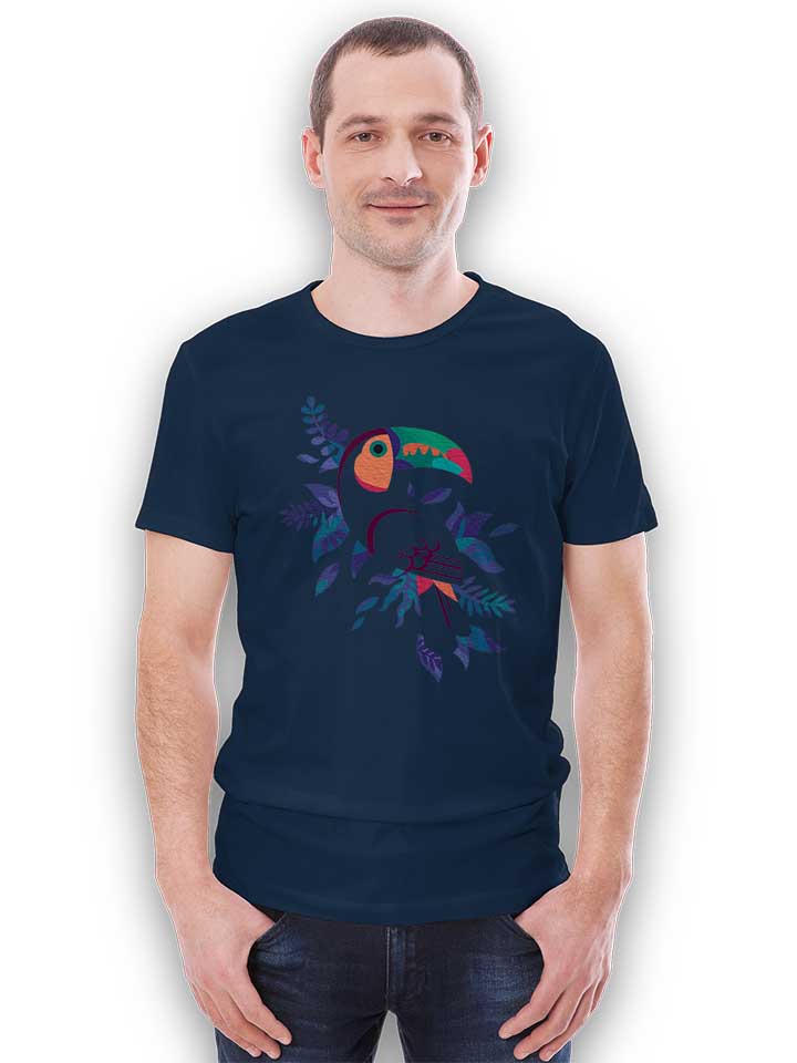 toucan-silhouette-t-shirt dunkelblau 2