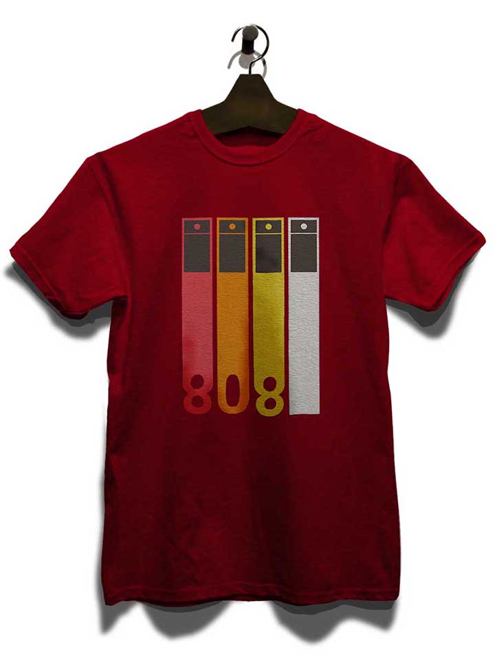 tr-808-drum-machine-t-shirt bordeaux 3