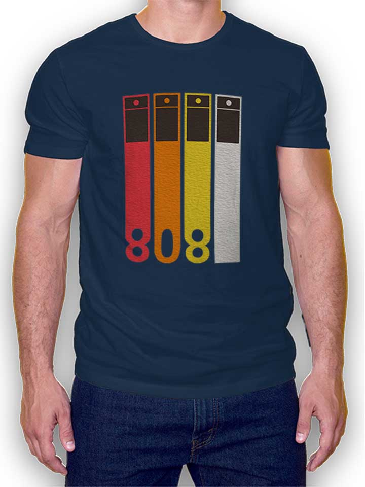 tr-808-drum-machine-t-shirt dunkelblau 1