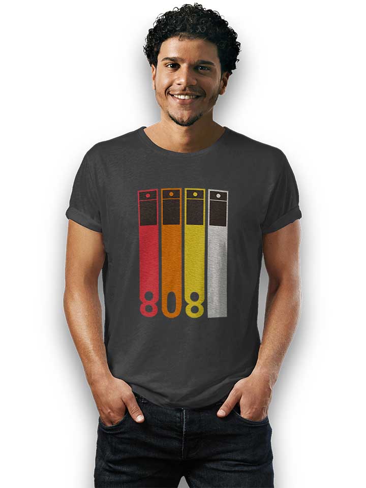 tr-808-drum-machine-t-shirt dunkelgrau 2