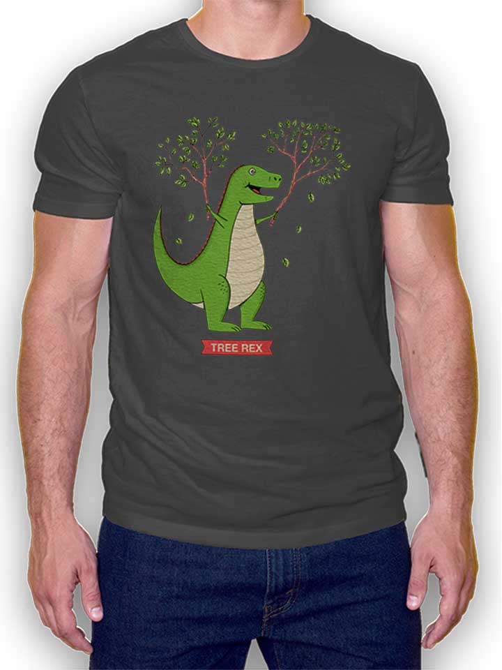 Tree Rex Dinosaur T-Shirt gris-fonc L