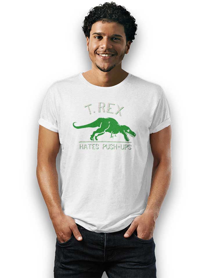 trex-hates-pushups-t-shirt weiss 2
