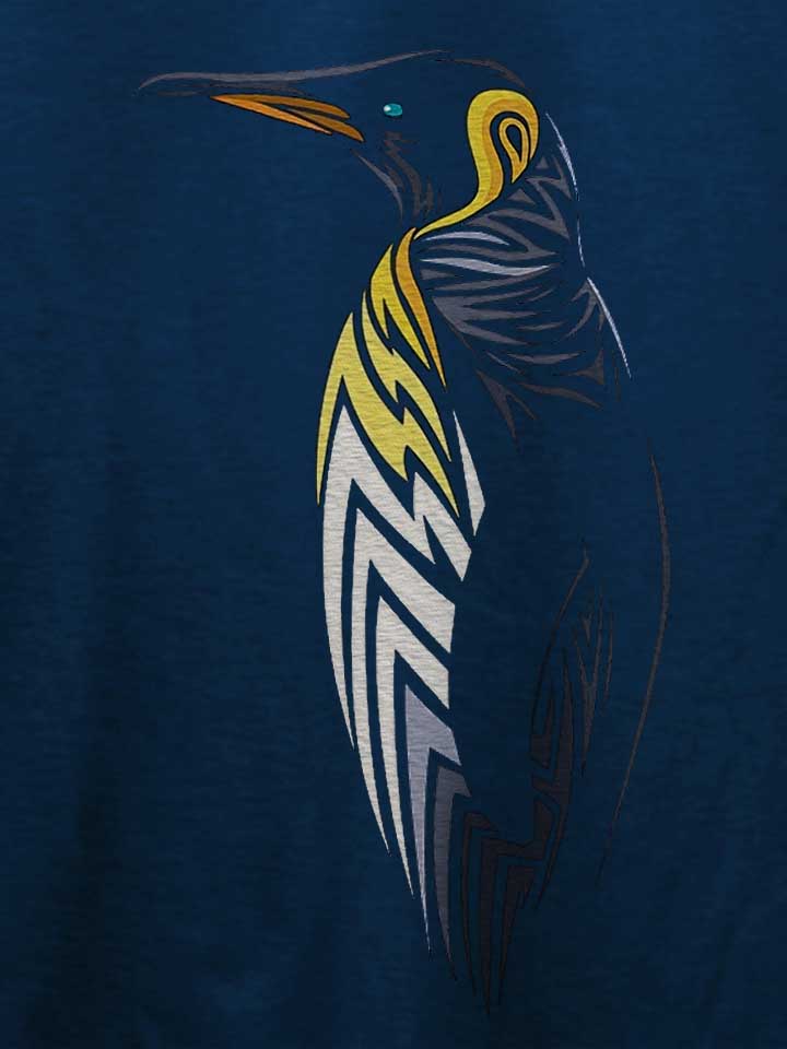 tribal-penguin-t-shirt dunkelblau 4