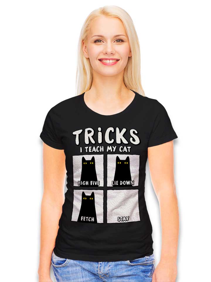 tricks-cat-damen-t-shirt schwarz 2