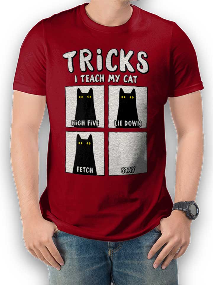 Tricks Cat T-Shirt bordeaux L