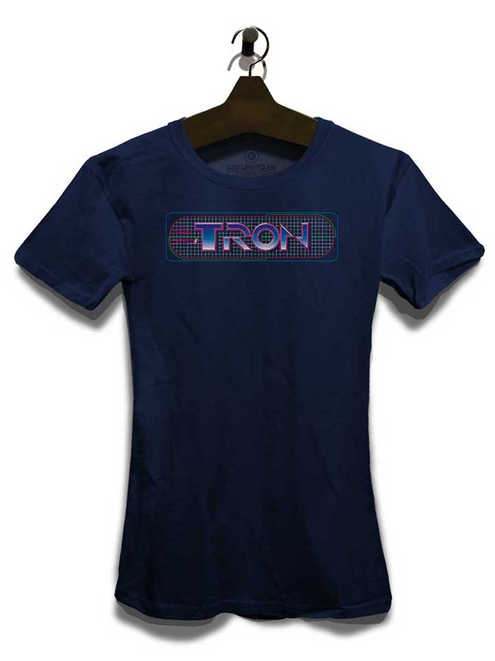 tron-grid-damen-t-shirt dunkelblau 3