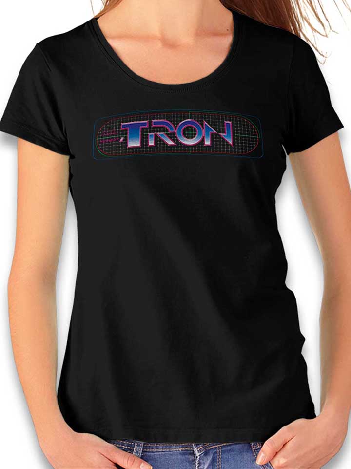 tron-grid-damen-t-shirt schwarz 1