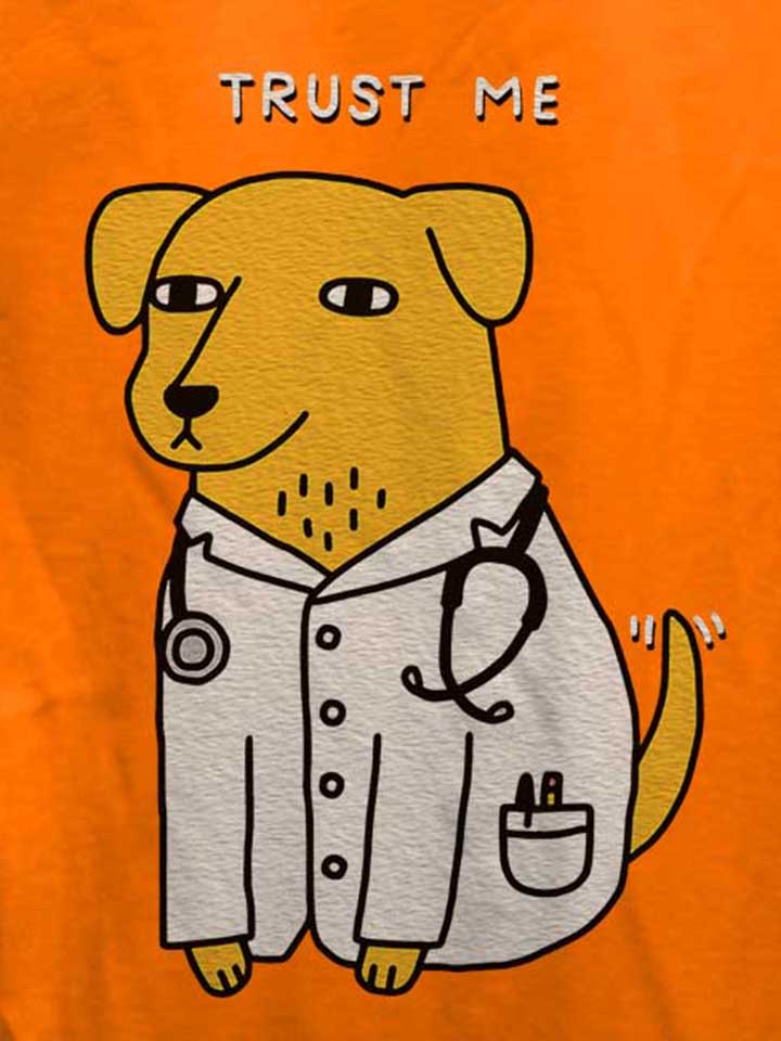 trust-me-im-a-dogtor-damen-t-shirt orange 4