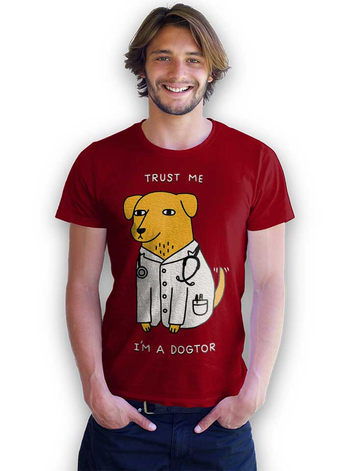 trust-me-im-a-dogtor-t-shirt bordeaux 2
