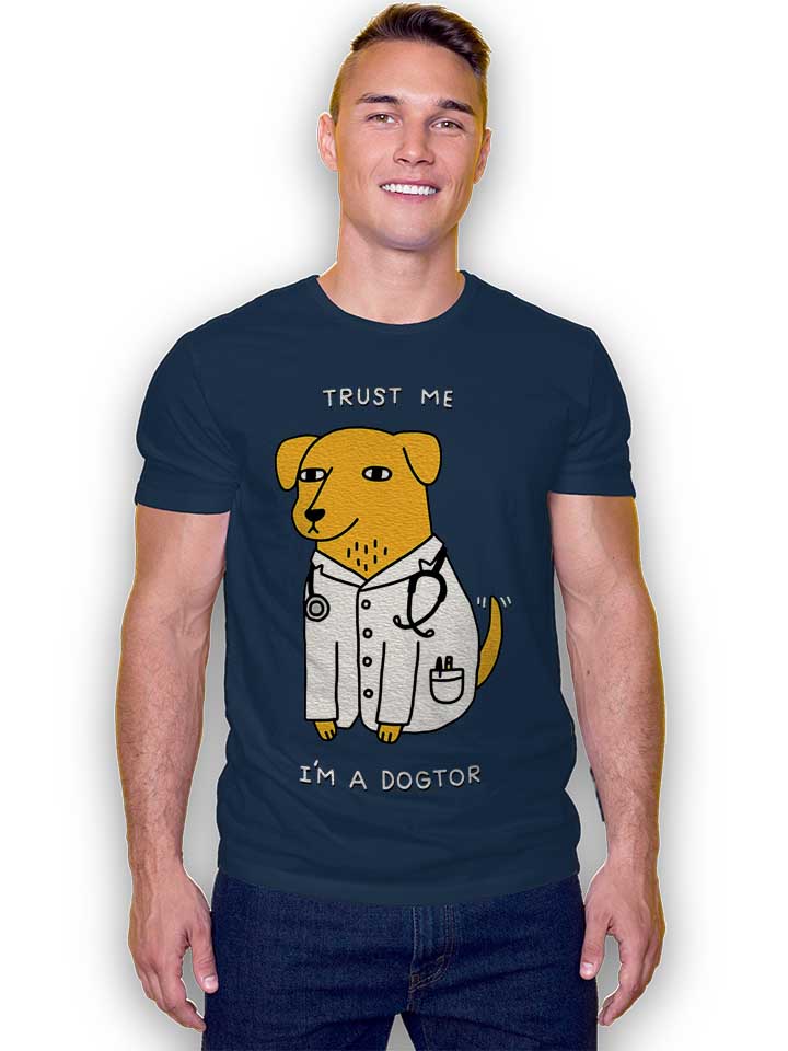 trust-me-im-a-dogtor-t-shirt dunkelblau 2