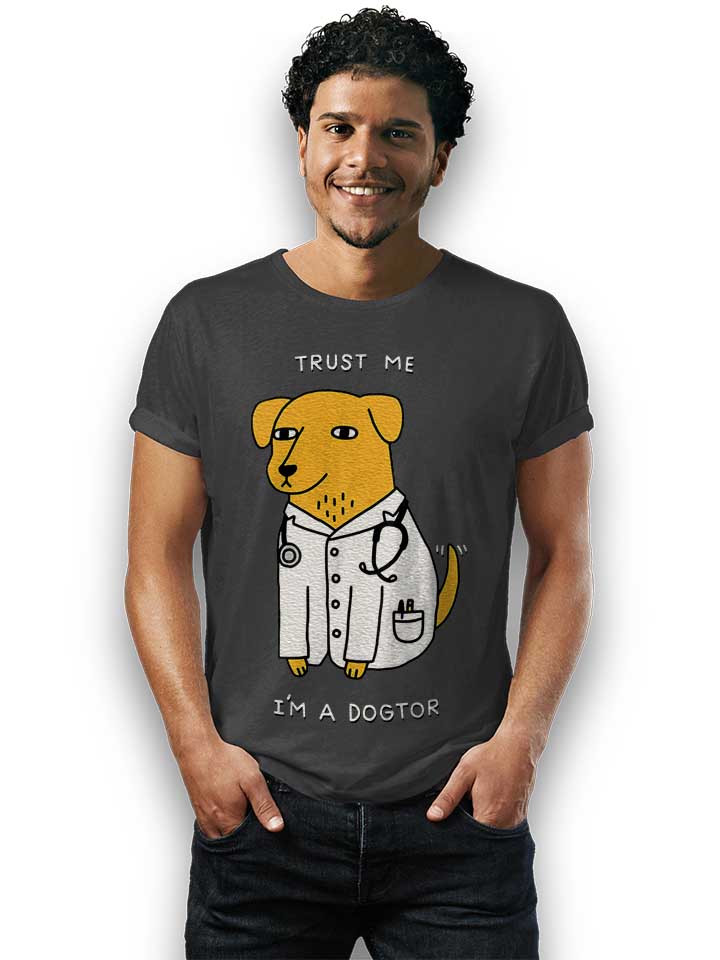 trust-me-im-a-dogtor-t-shirt dunkelgrau 2