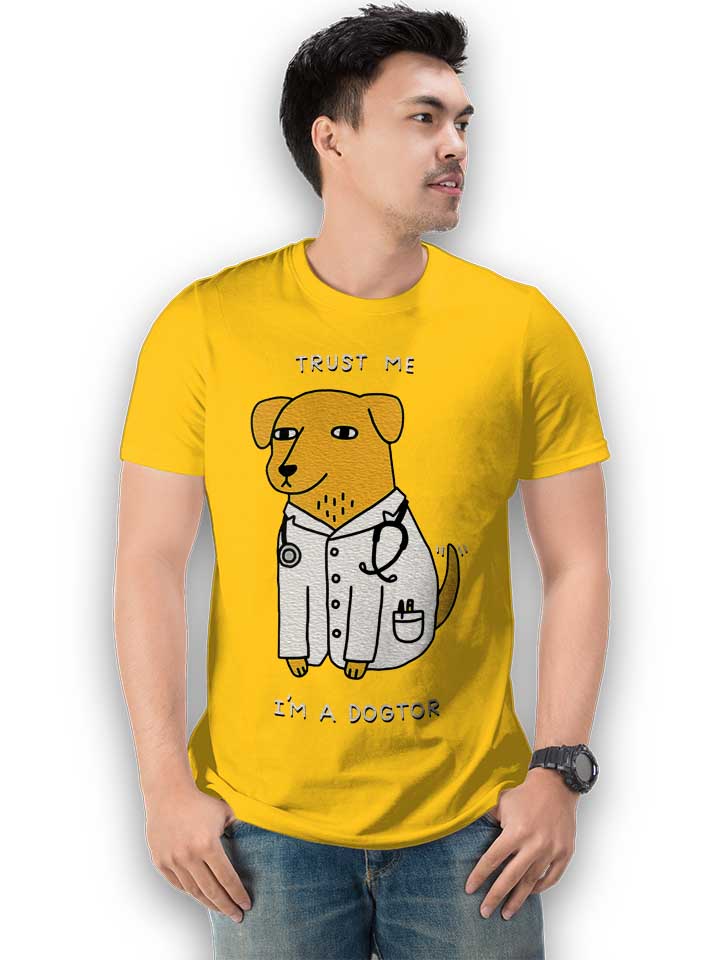trust-me-im-a-dogtor-t-shirt gelb 2