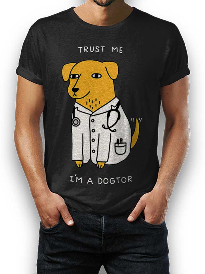trust-me-im-a-dogtor-t-shirt schwarz 1