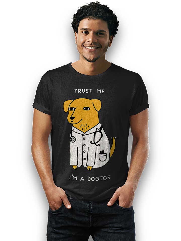 trust-me-im-a-dogtor-t-shirt schwarz 2