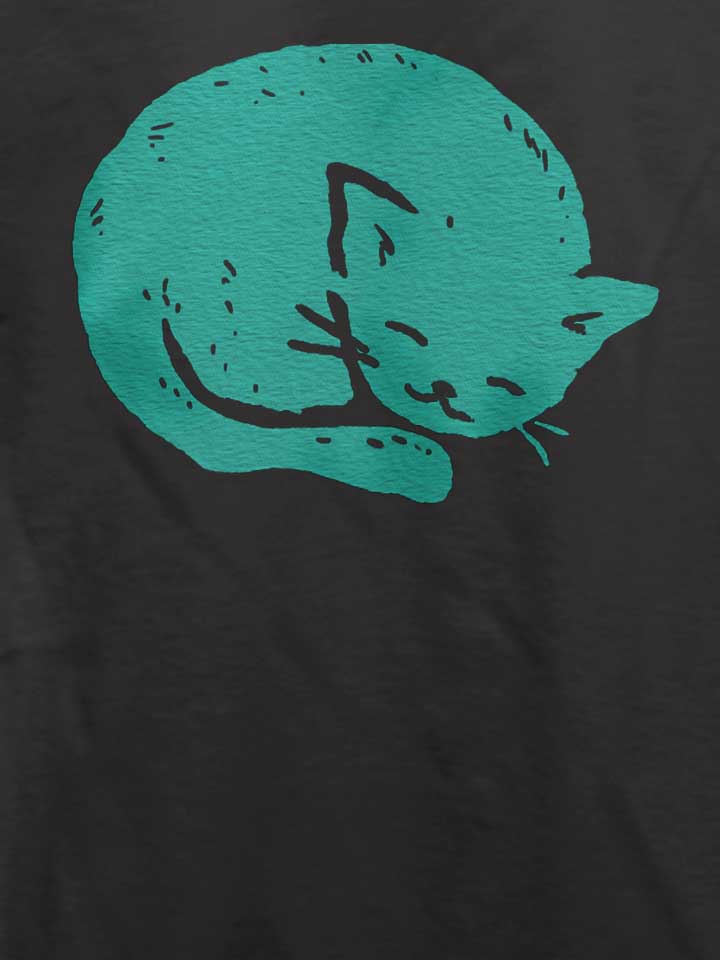 turquoise-cat-sleeping-t-shirt dunkelgrau 4