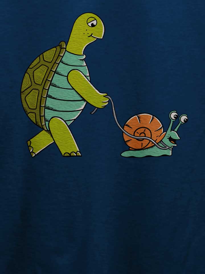 turtle-slug-walk-t-shirt dunkelblau 4