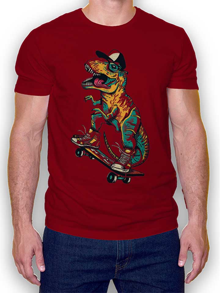 Tyrannosaurus Rad Camiseta burdeos L