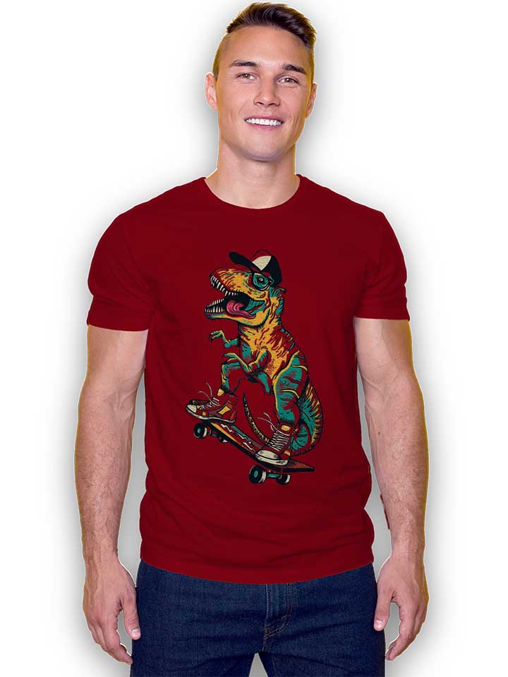 tyrannosaurus-rad-t-shirt bordeaux 2