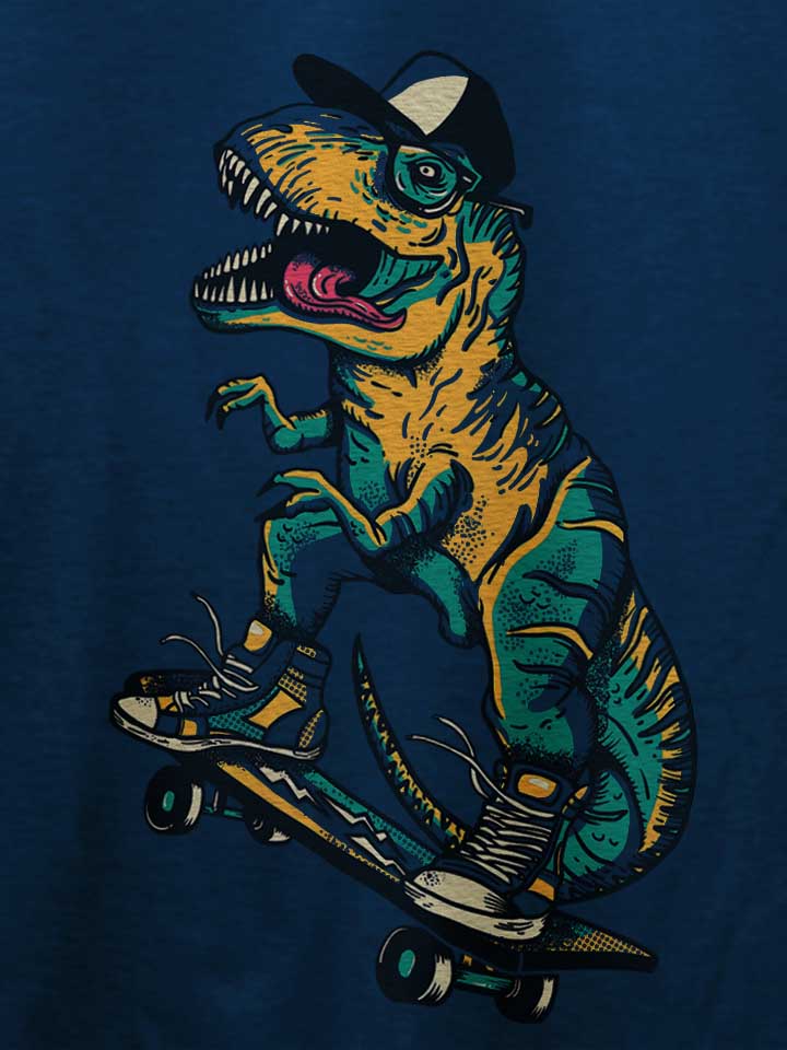 tyrannosaurus-rad-t-shirt dunkelblau 4