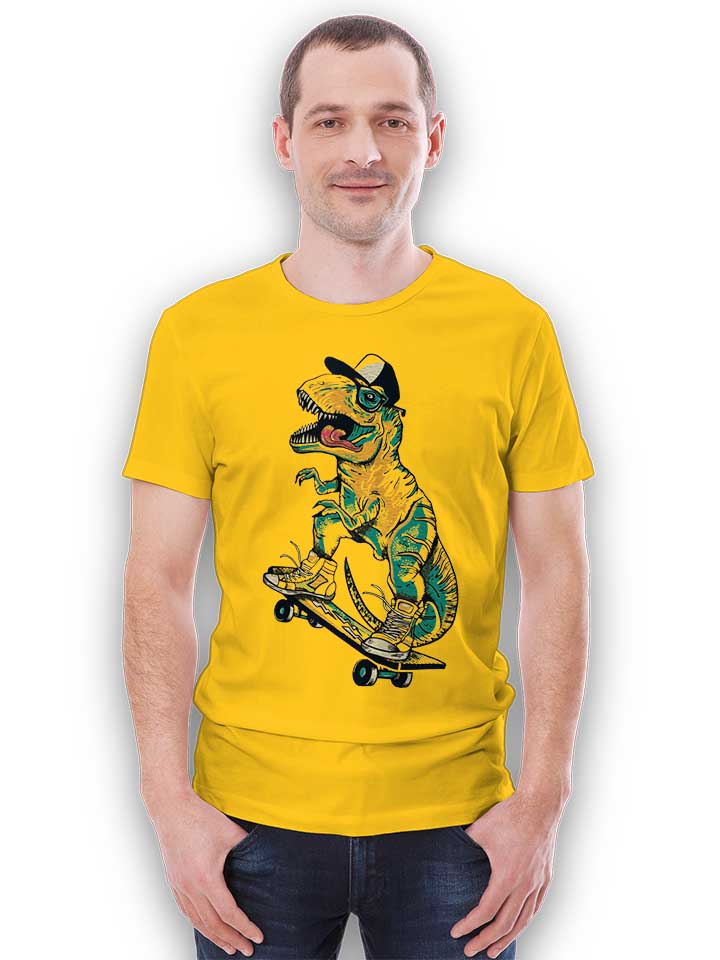 tyrannosaurus-rad-t-shirt gelb 2