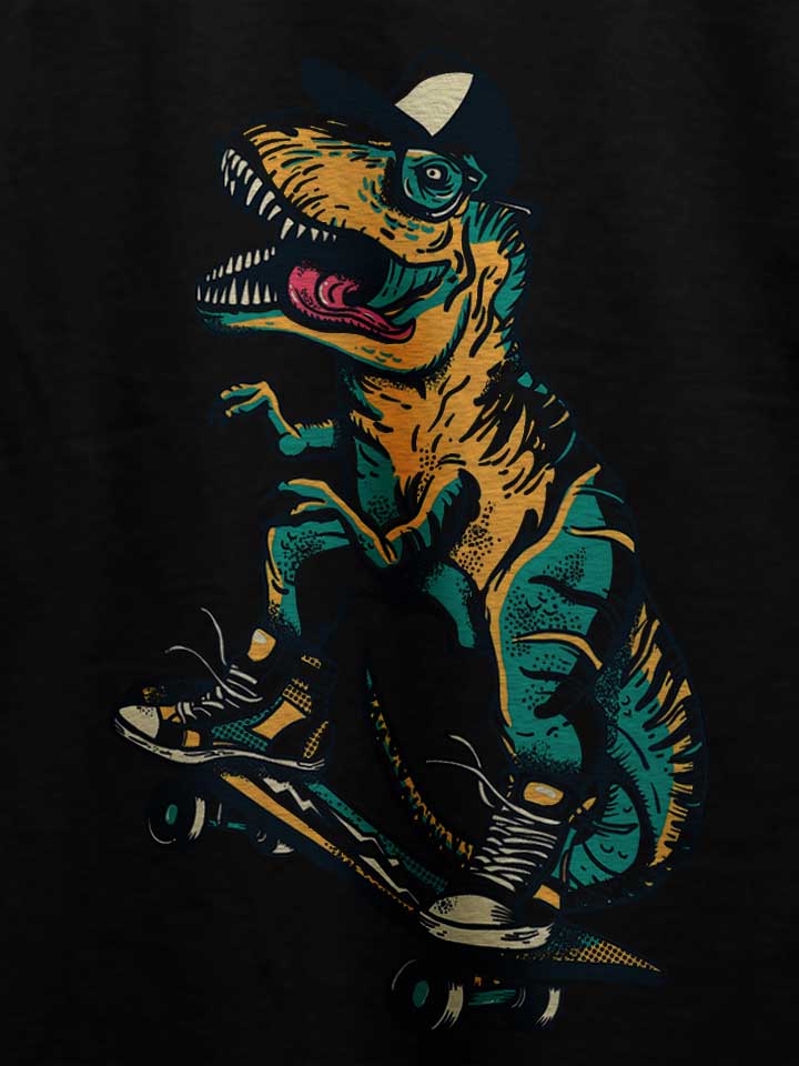 tyrannosaurus-rad-t-shirt schwarz 4