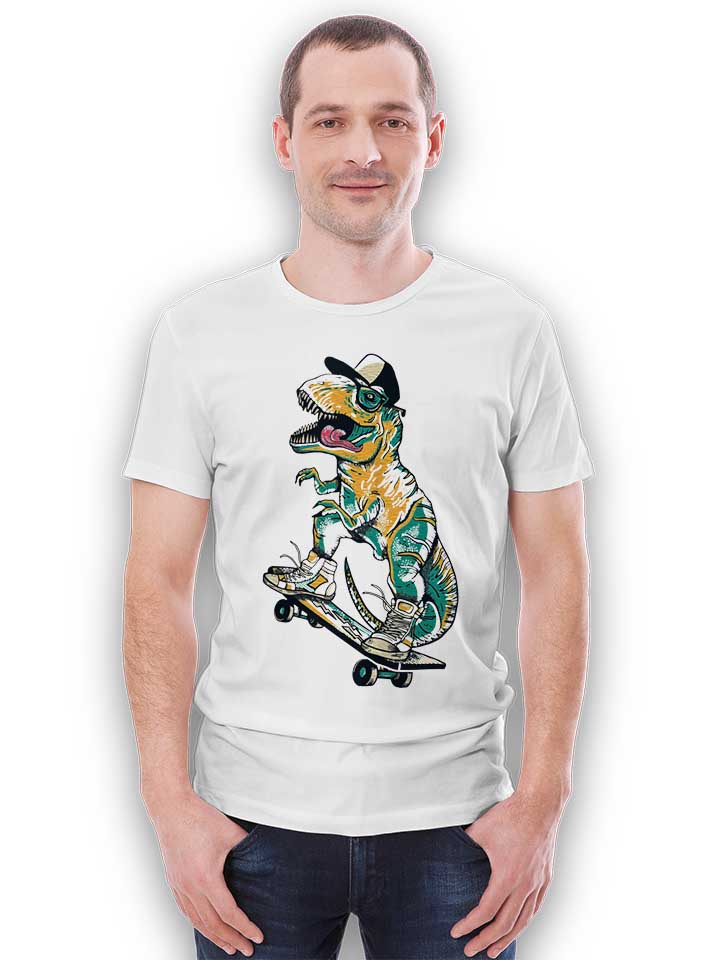 tyrannosaurus-rad-t-shirt weiss 2