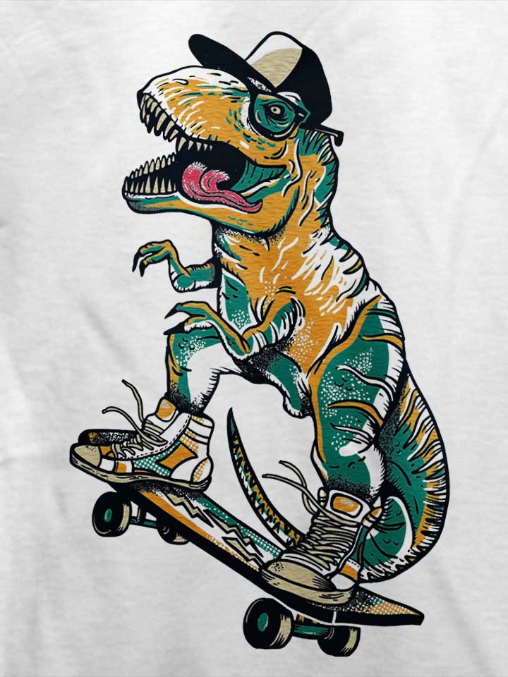tyrannosaurus-rad-t-shirt weiss 4