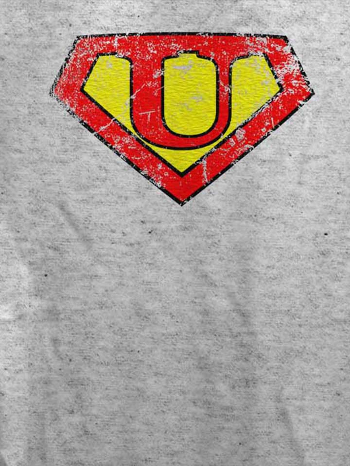 u-buchstabe-logo-vintage-damen-t-shirt grau-meliert 4